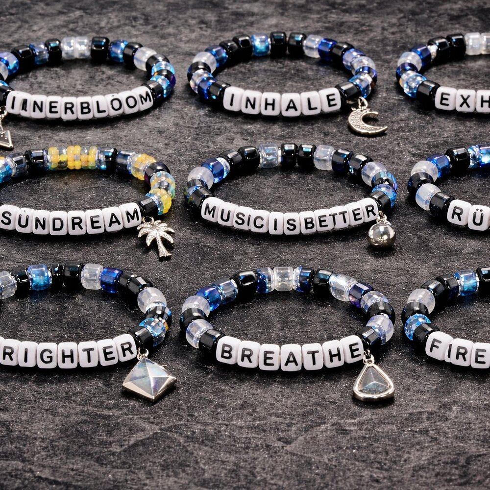 RUFUS DU SOL | set of 10 Kandi festival / rave beaded bracelets